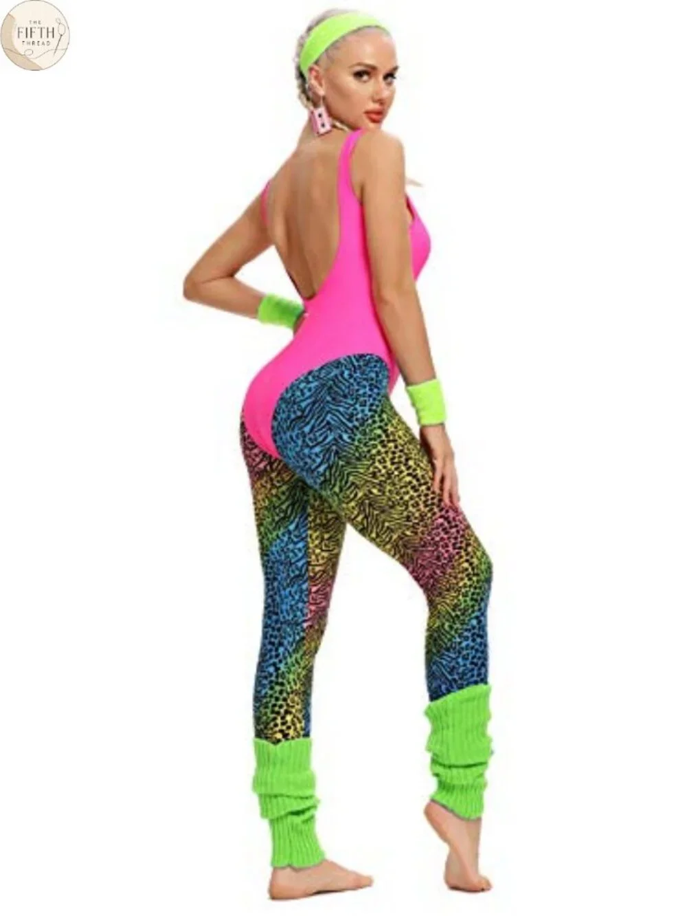 Women's Retro 80s 90s High Cut Low Back One Piece Swimsuit